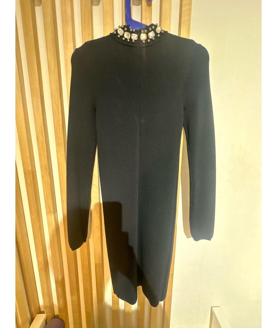 PINKO Черное вискозное коктейльное платье, фото 2