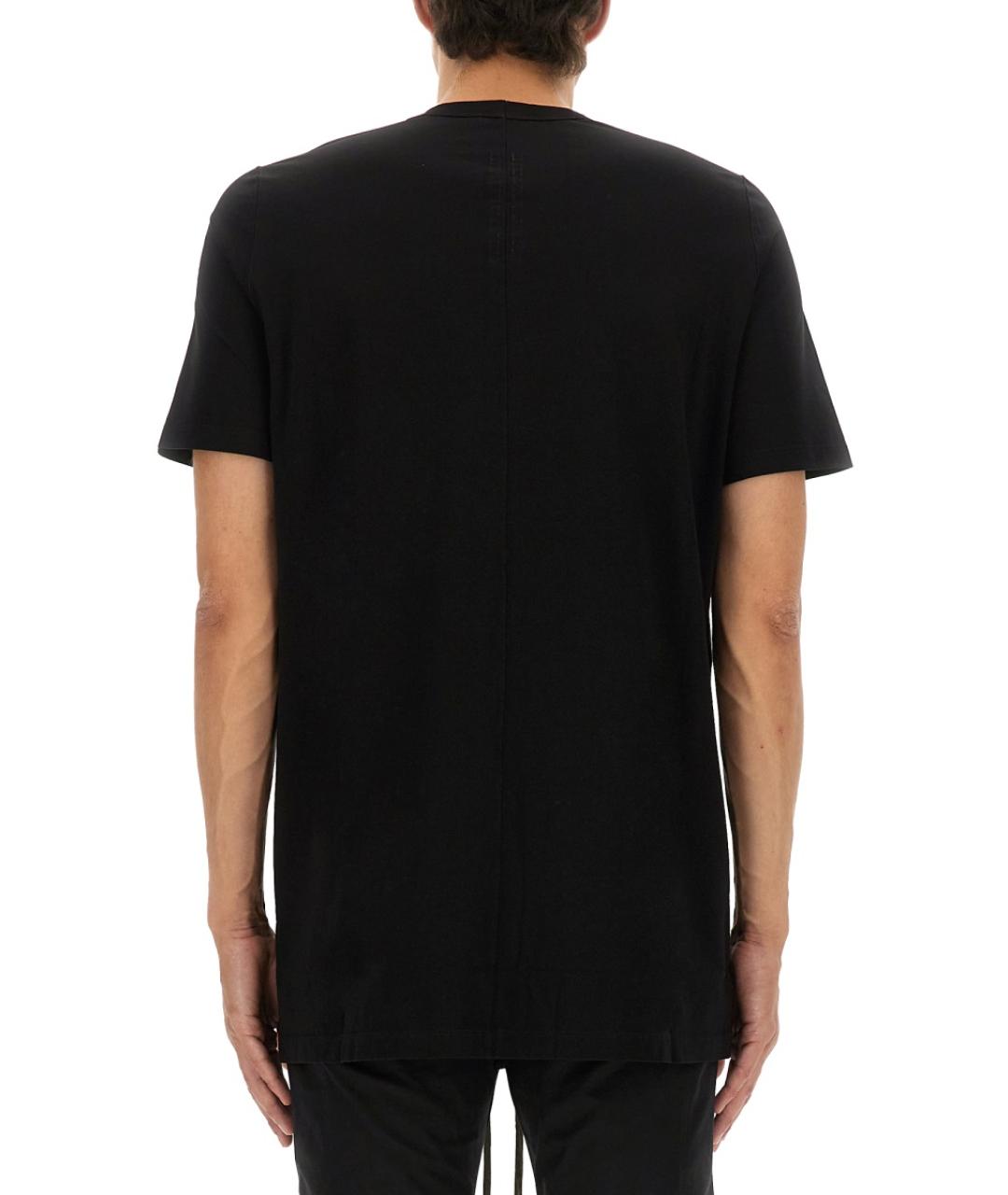 RICK OWENS Черная хлопковая футболка, фото 4