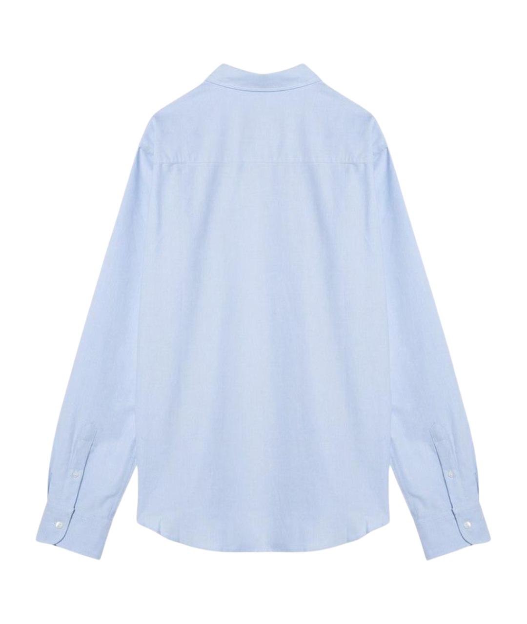 Ami Paris Голубая хлопковая кэжуал рубашка, фото 2