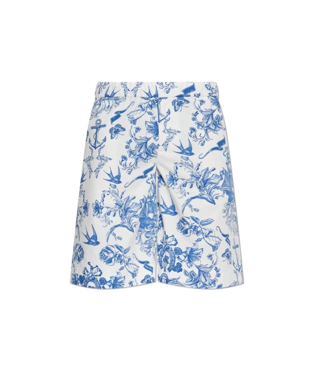 ALEXANDER MCQUEEN Мульти хлопковые шорты, фото 1