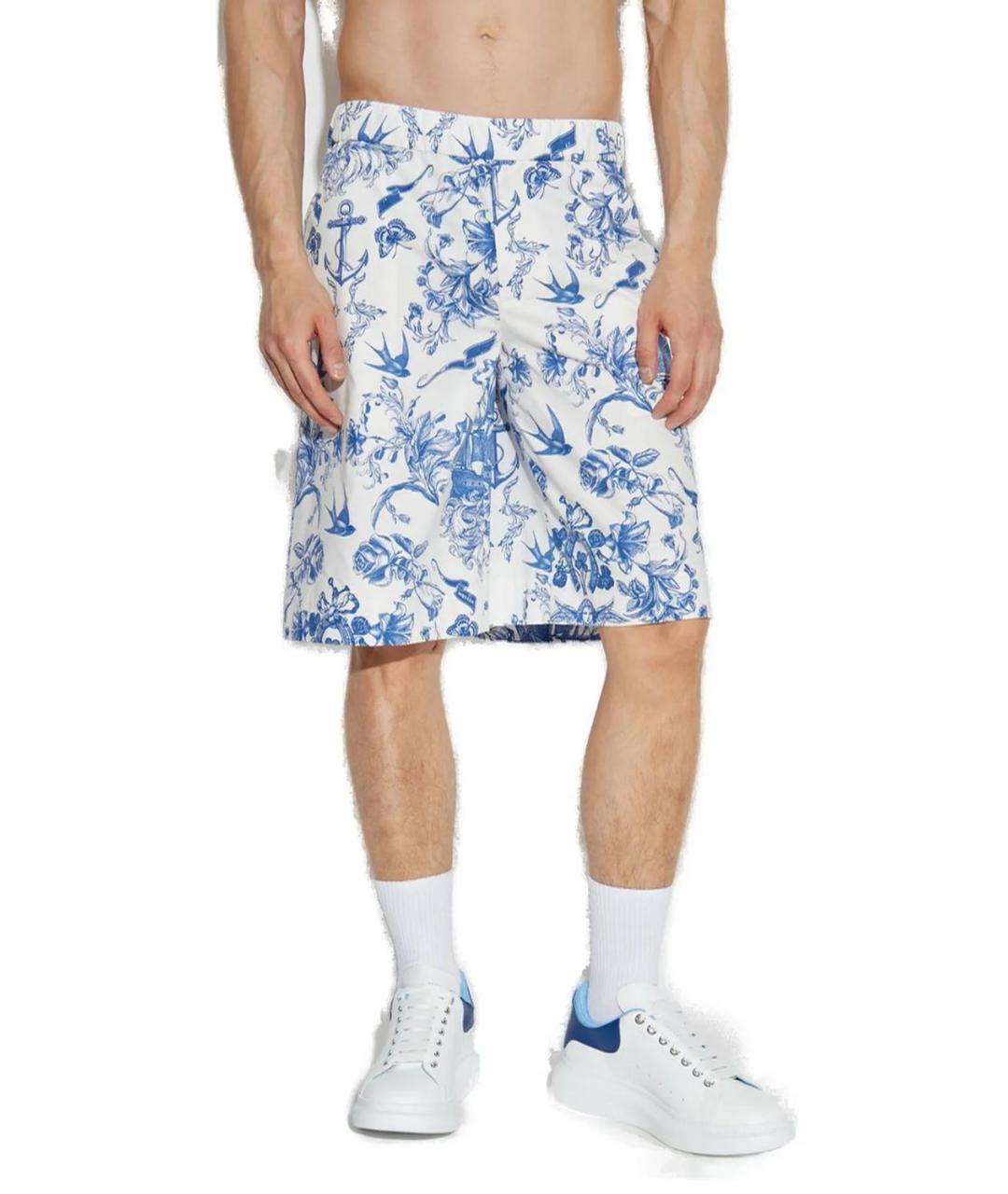 ALEXANDER MCQUEEN Мульти хлопковые шорты, фото 2