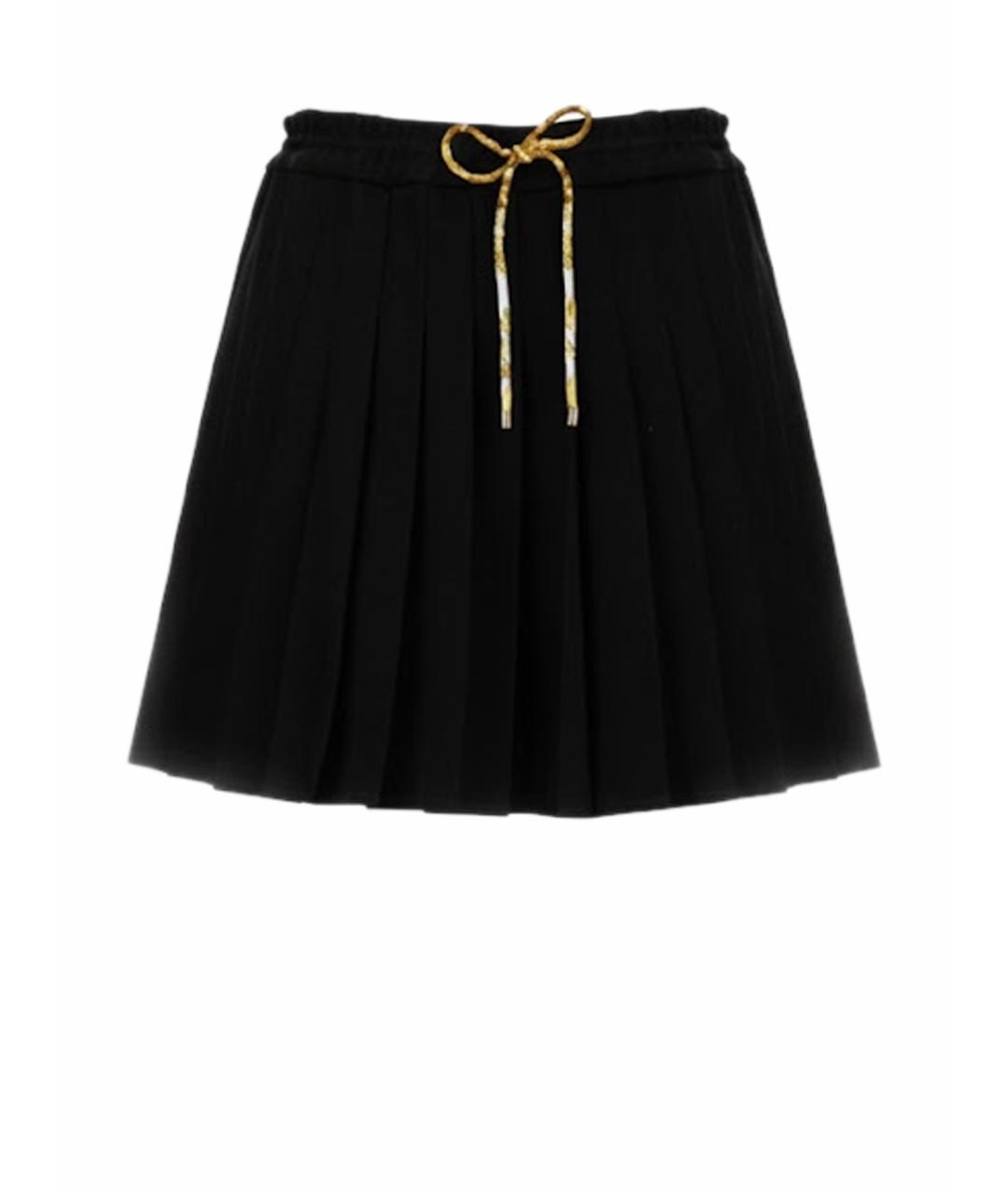 VERSACE Черная хлопковая юбка мини, фото 1
