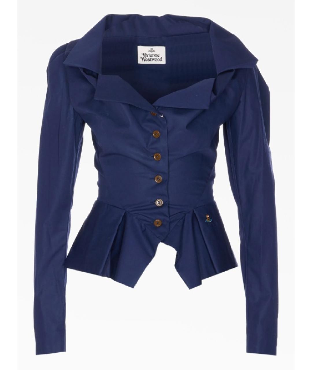 VIVIENNE WESTWOOD Синяя хлопковая рубашка, фото 1