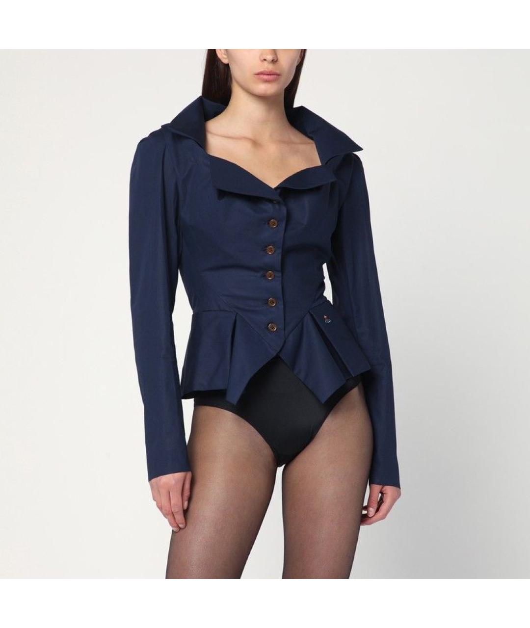 VIVIENNE WESTWOOD Синяя хлопковая рубашка, фото 2