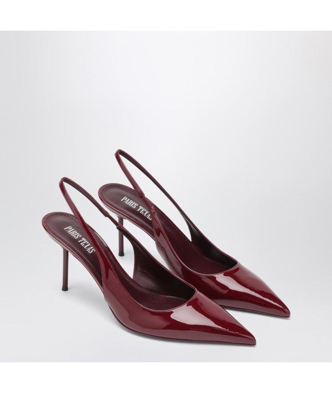 PARIS TEXAS Бордовые кожаные туфли, фото 2