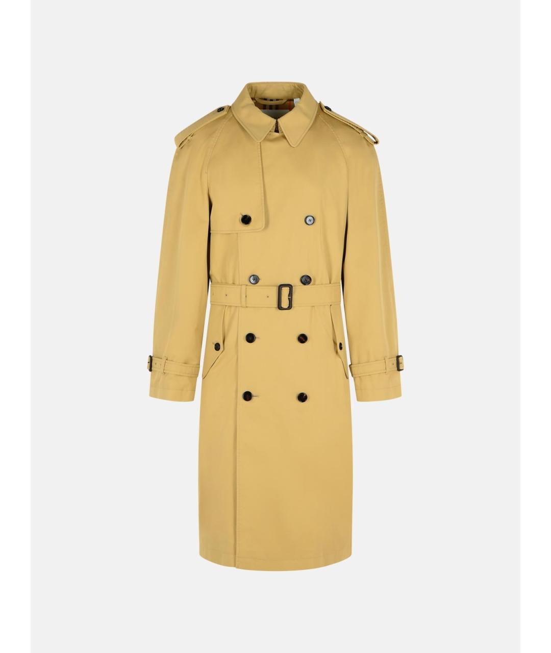 BURBERRY Бежевое хлопковое пальто, фото 6