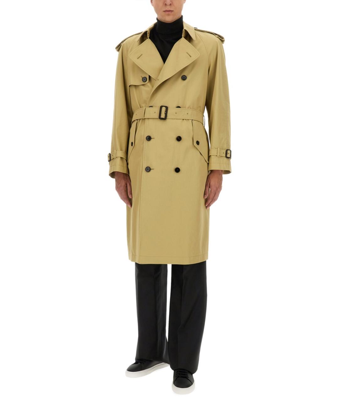 BURBERRY Бежевое хлопковое пальто, фото 3