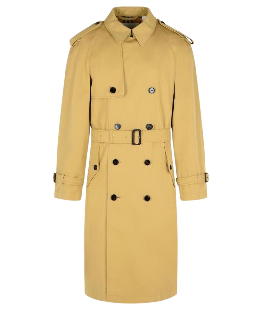 BURBERRY Бежевое хлопковое пальто, фото 1