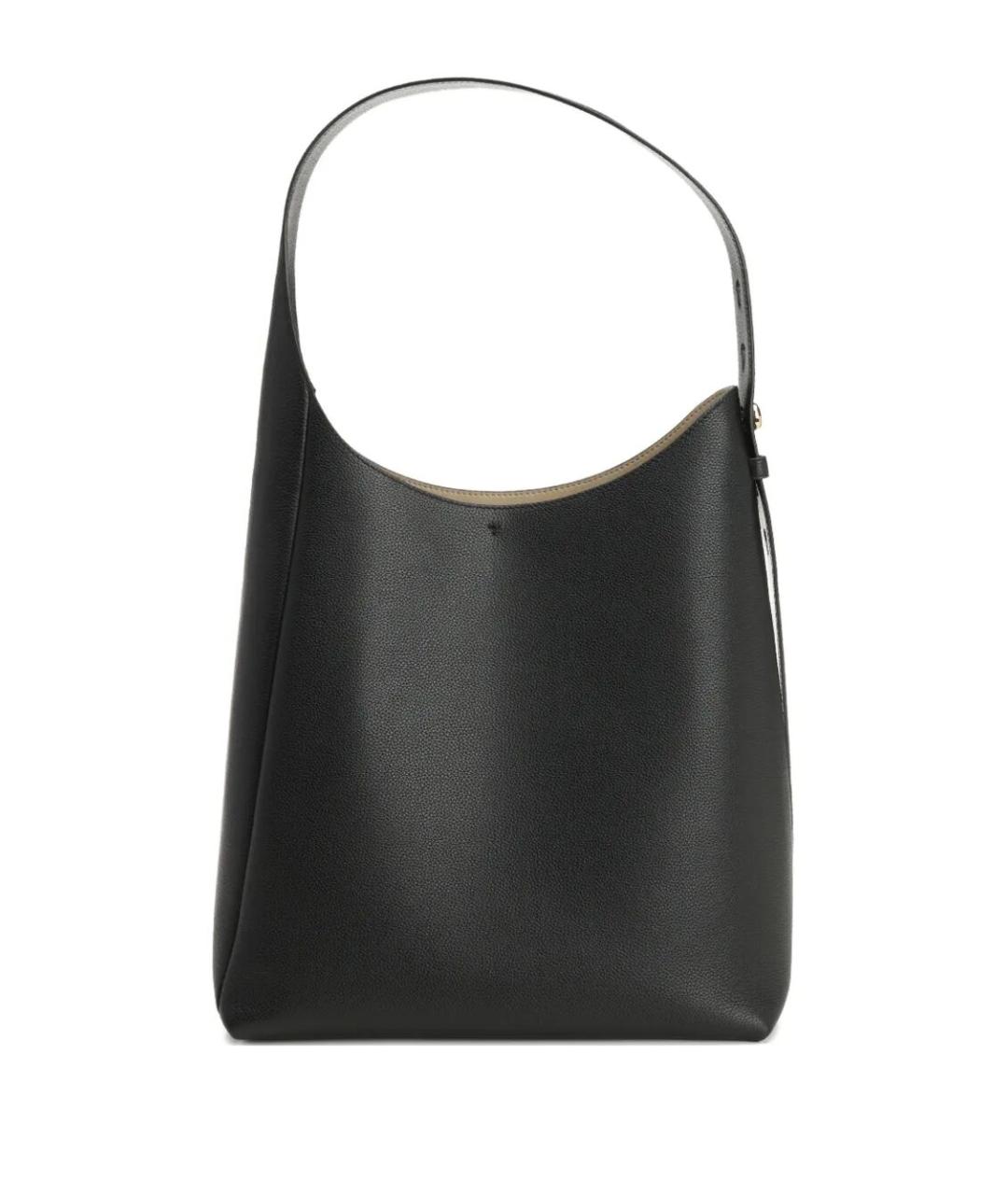 TORY BURCH Черная кожаная сумка с короткими ручками, фото 1