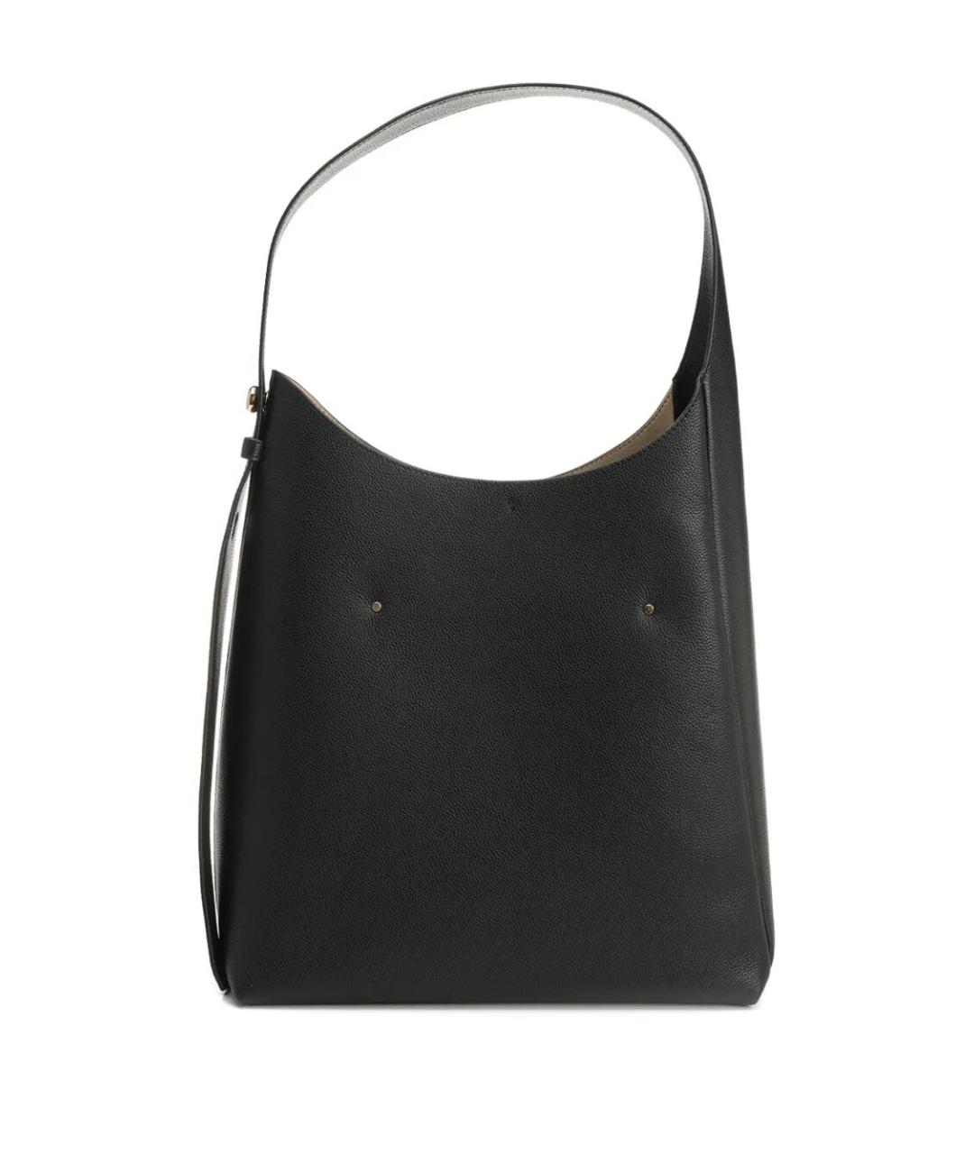 TORY BURCH Черная кожаная сумка с короткими ручками, фото 2