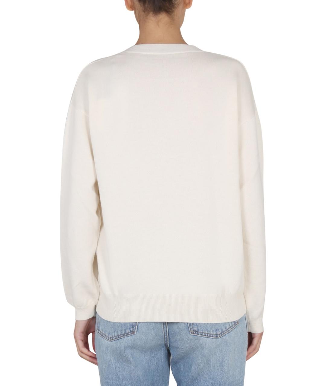 BALLANTYNE Белый хлопковый джемпер / свитер, фото 3