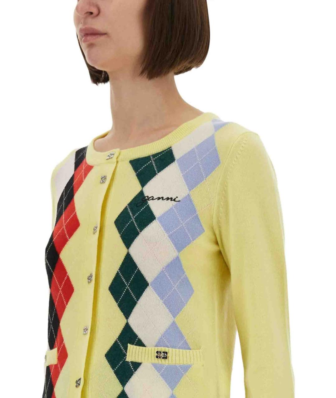 GANNI Мульти хлопковый кардиган, фото 5