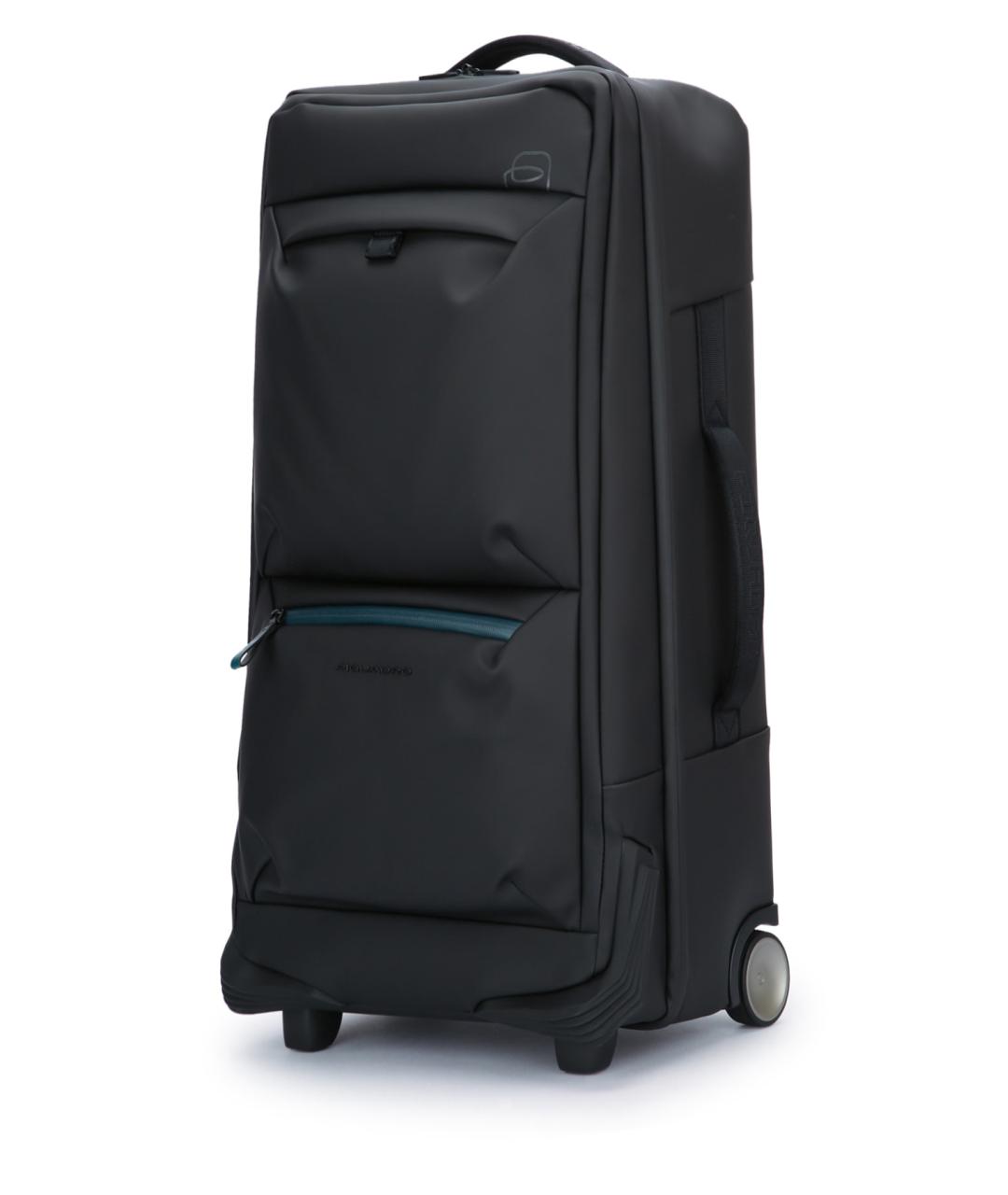 PIQUADRO Черный тканевый чемодан, фото 2