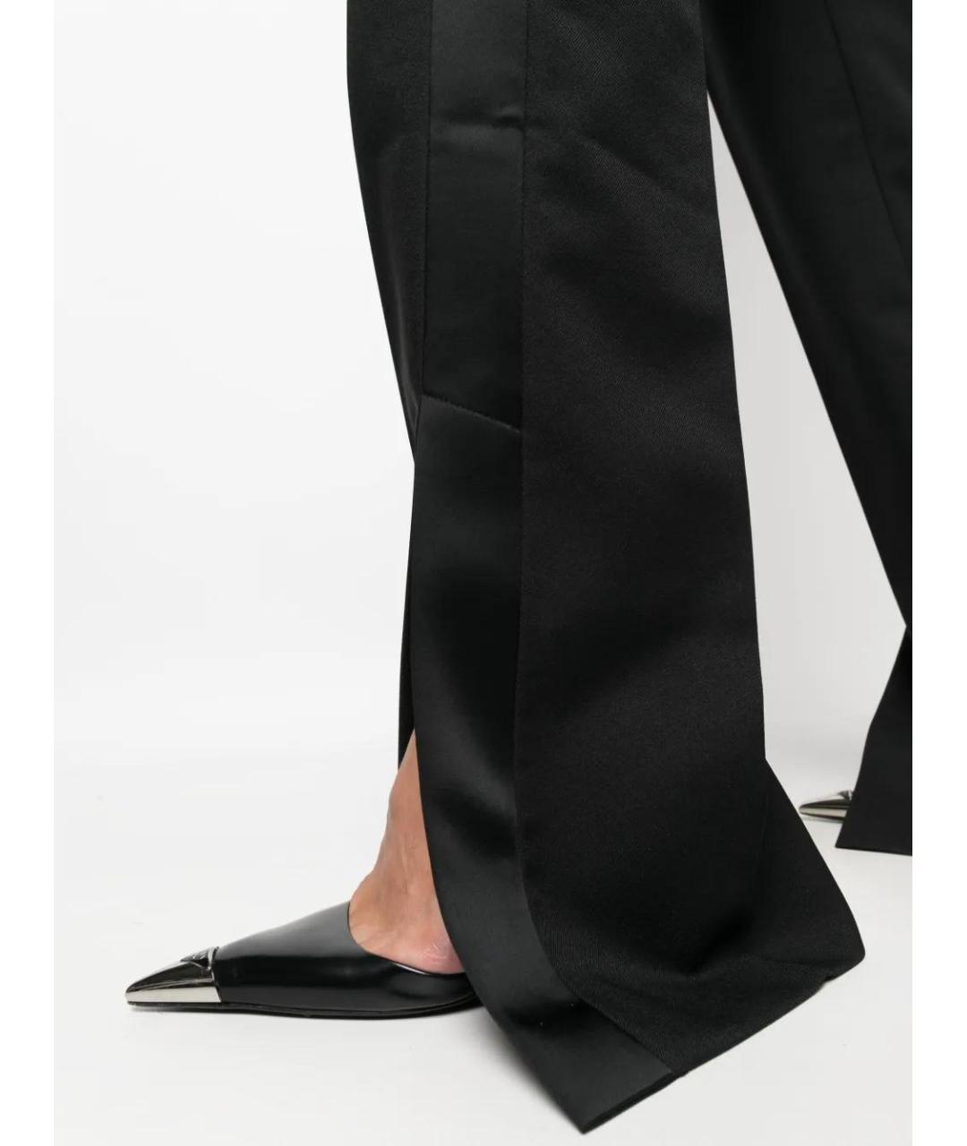 OFF-WHITE Черные хлопковые прямые брюки, фото 5