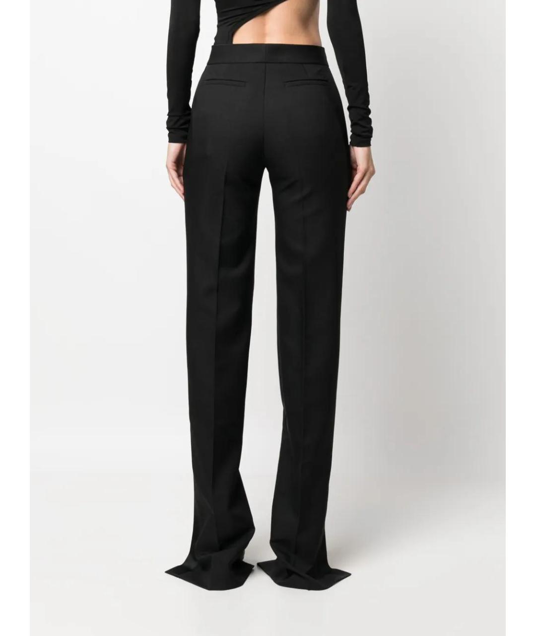 OFF-WHITE Черные хлопковые прямые брюки, фото 4