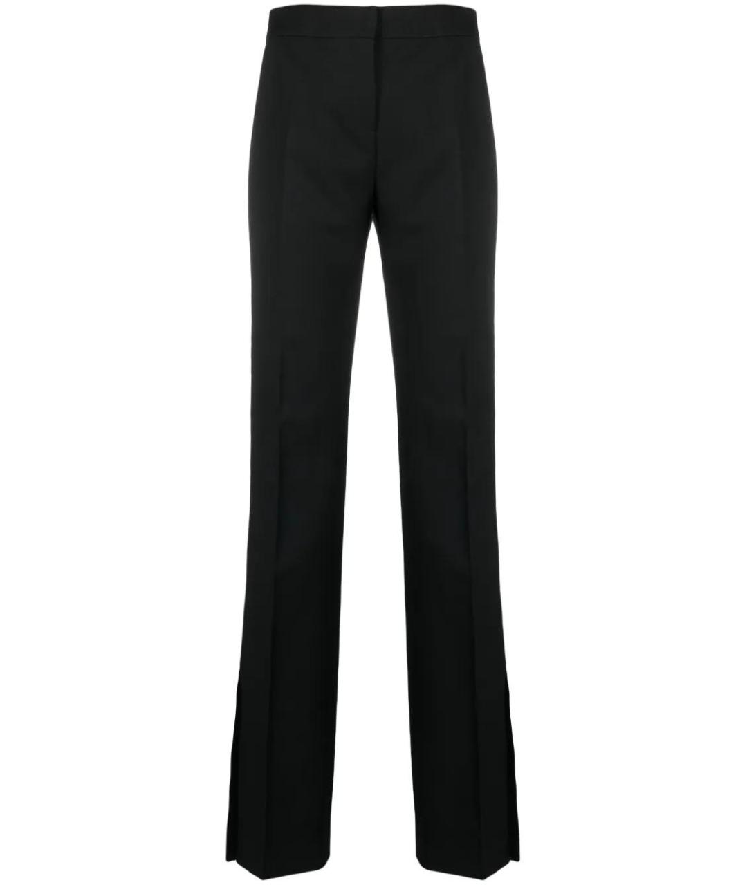 OFF-WHITE Черные хлопковые прямые брюки, фото 1