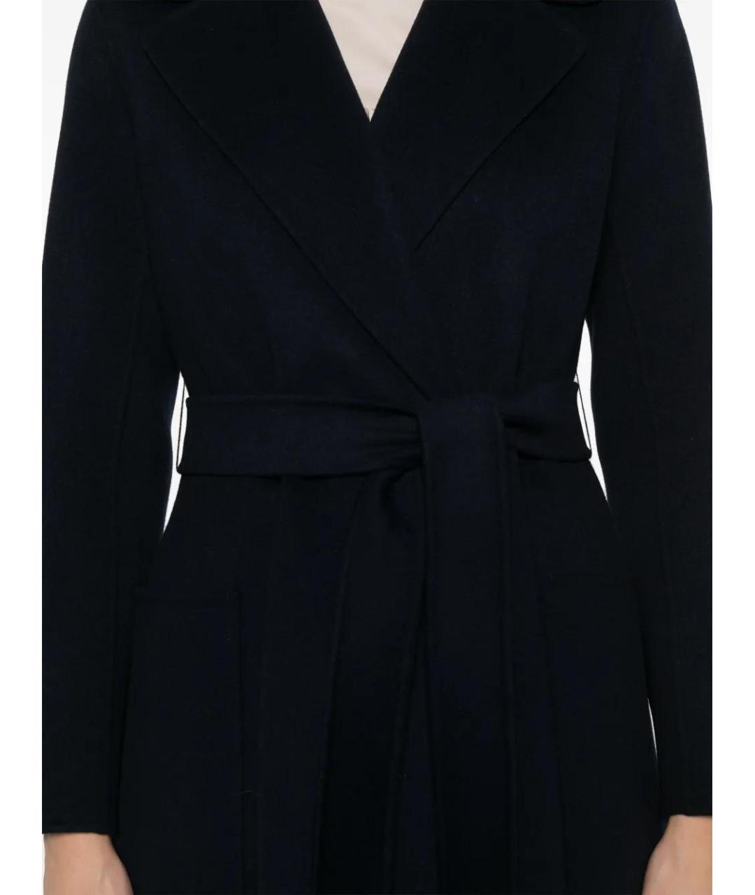 'S MAX MARA Черное шерстяное пальто, фото 5