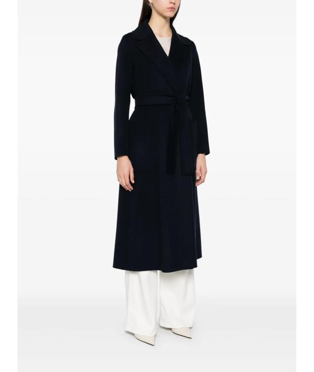 'S MAX MARA Черное шерстяное пальто, фото 3