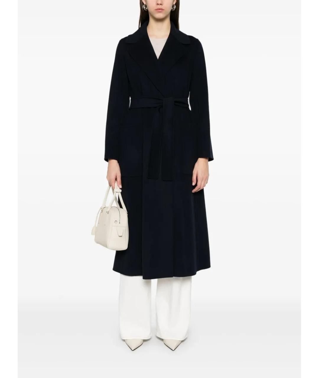 'S MAX MARA Черное шерстяное пальто, фото 2