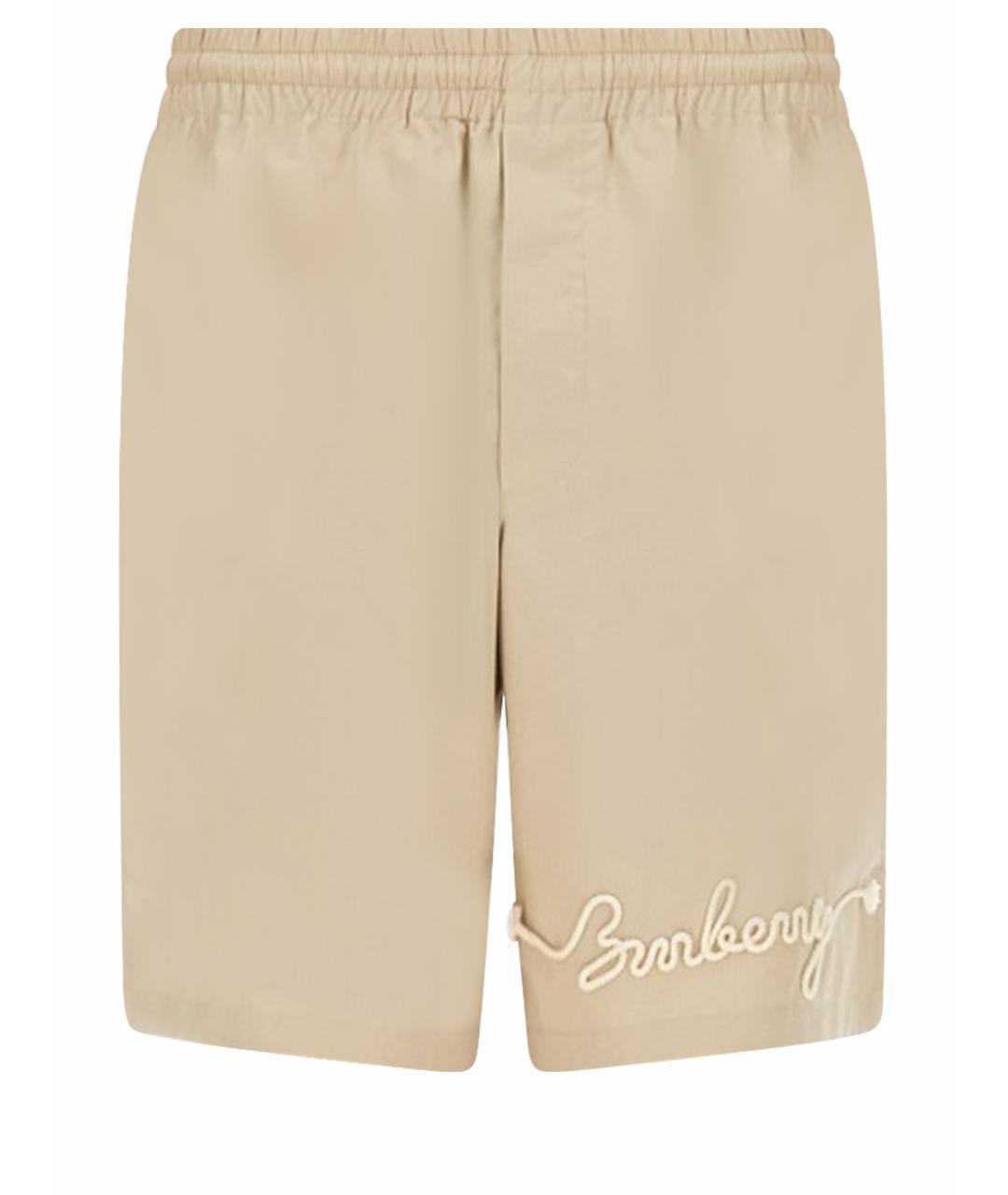 BURBERRY Бежевые хлопковые шорты, фото 1
