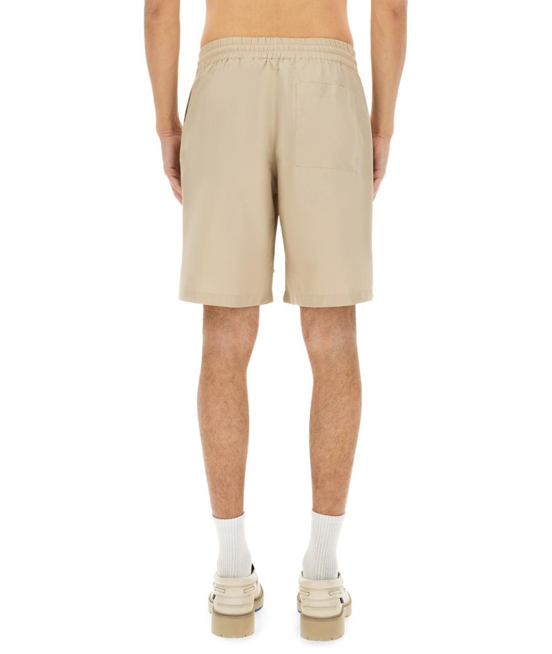 BURBERRY Бежевые хлопковые шорты, фото 3