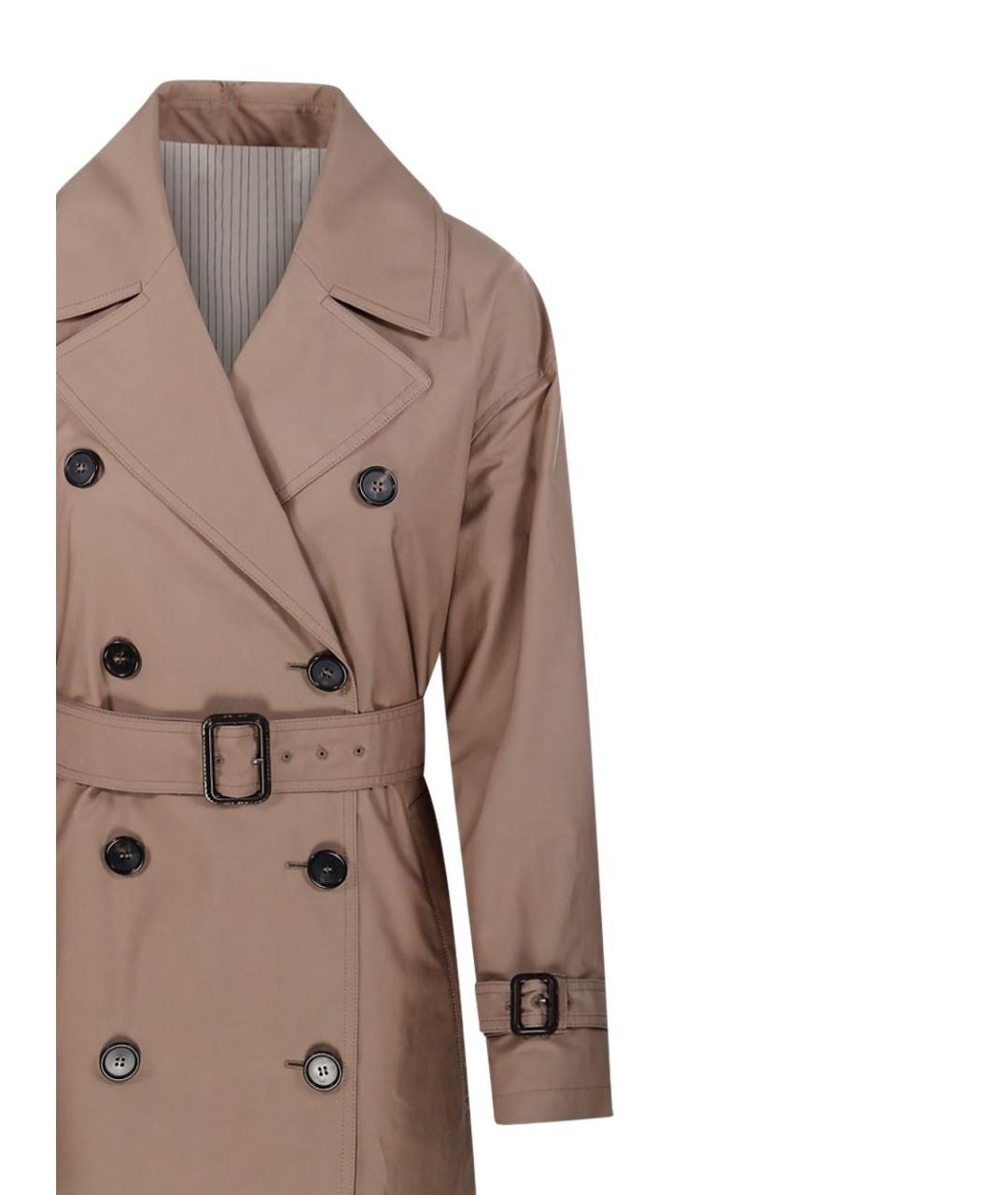 MAX MARA Бежевое хлопковое пальто, фото 4