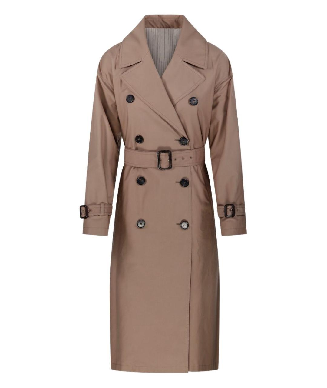 MAX MARA Бежевое хлопковое пальто, фото 1