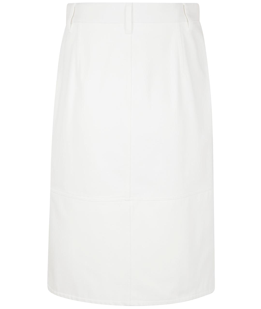 JIL SANDER Белая хлопковая юбка миди, фото 2