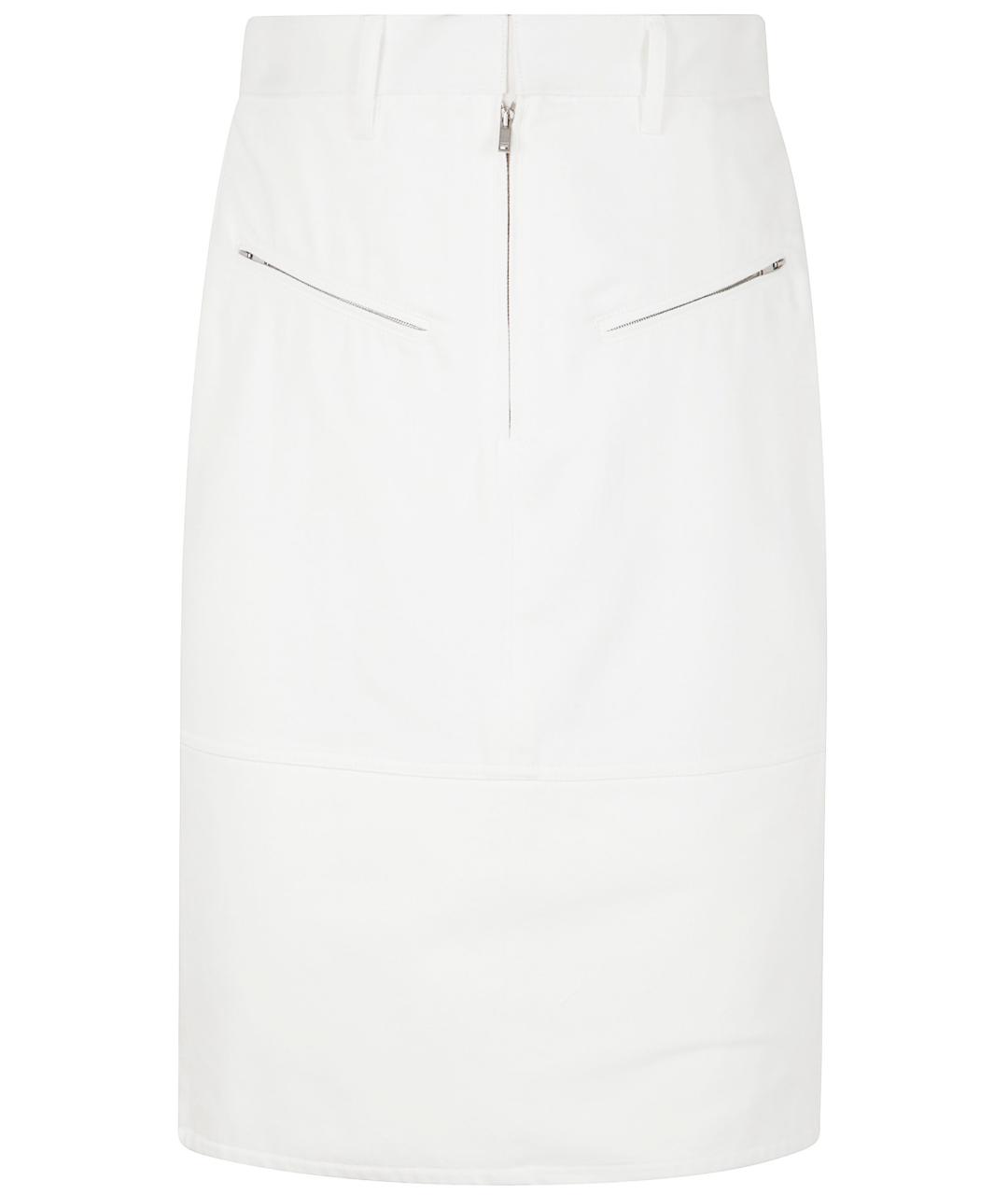 JIL SANDER Белая хлопковая юбка миди, фото 1