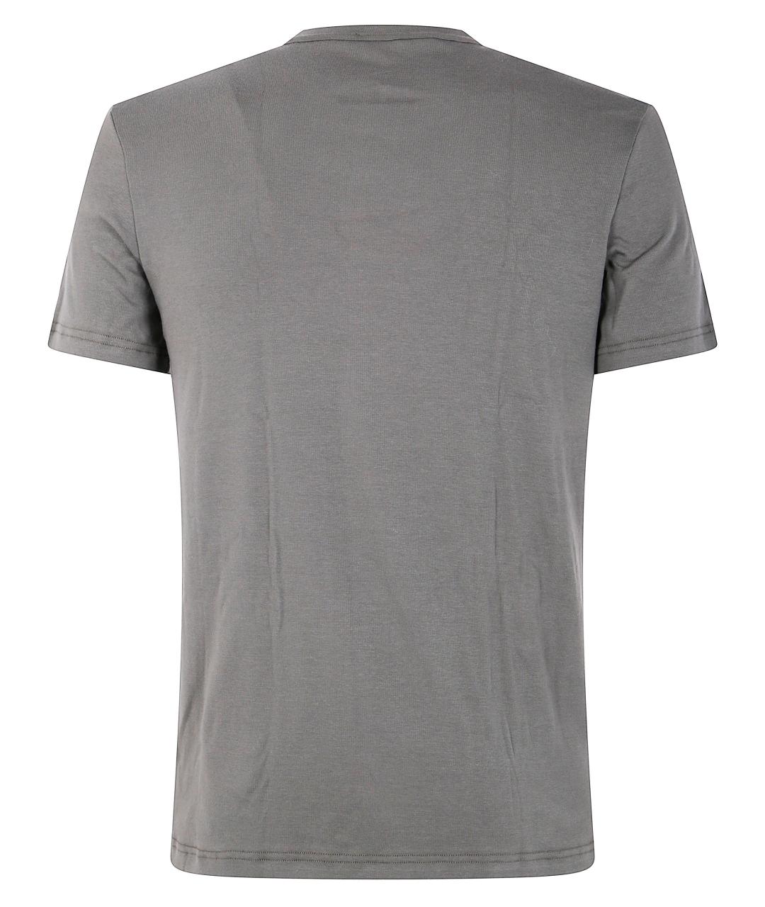 TOM FORD Серая хлопковая футболка, фото 2