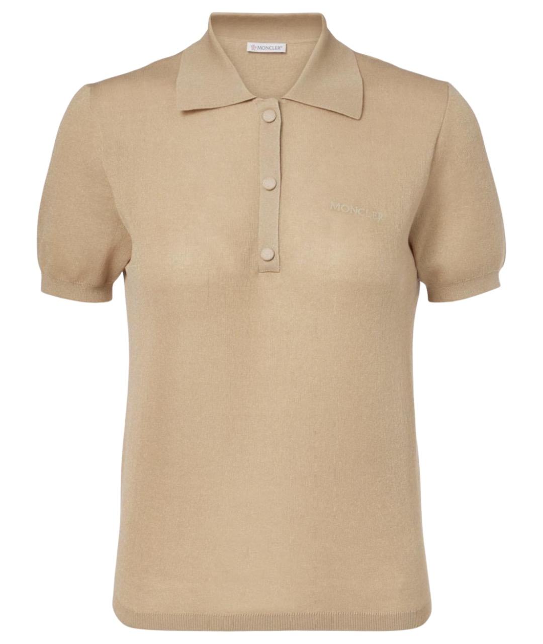 MONCLER Бежевая хлопковая футболка, фото 1