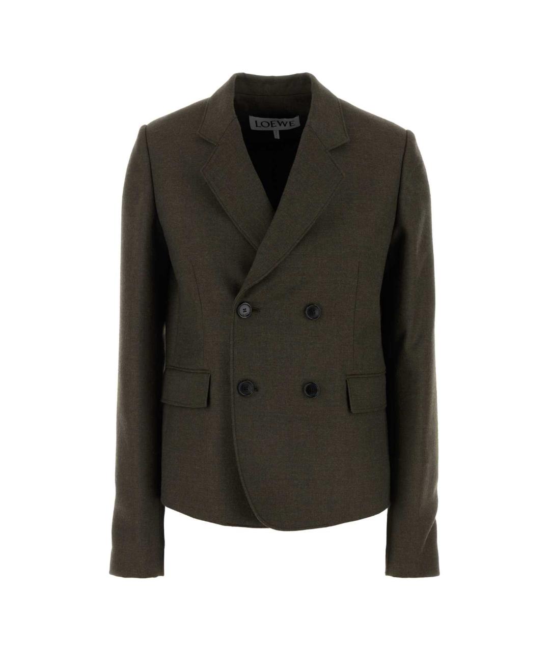 LOEWE Коричневый шерстяной жакет/пиджак, фото 1