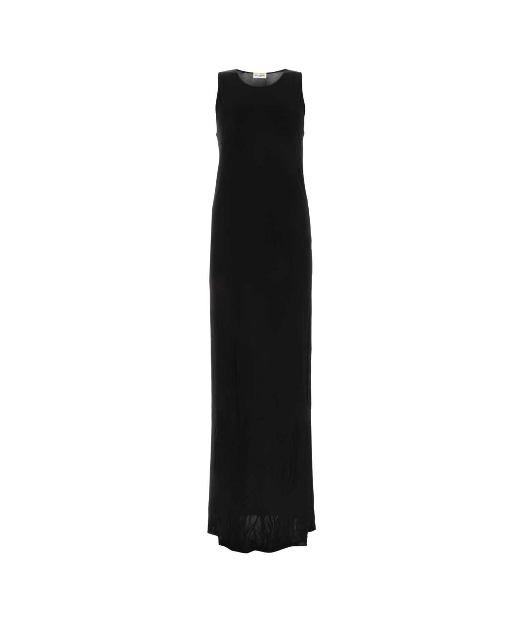 SAINT LAURENT Черное вискозное повседневное платье, фото 1