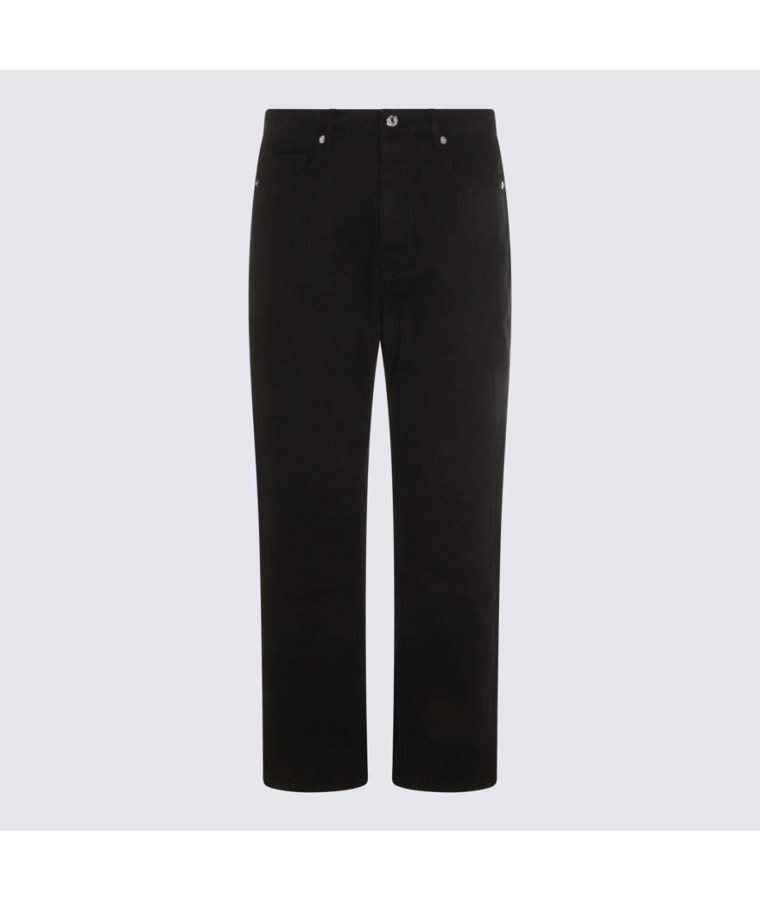 MAISON KITSUNE Черные хлопковые прямые джинсы, фото 4