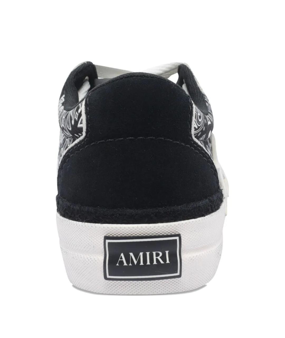 AMIRI Черные текстильные низкие кроссовки / кеды, фото 3