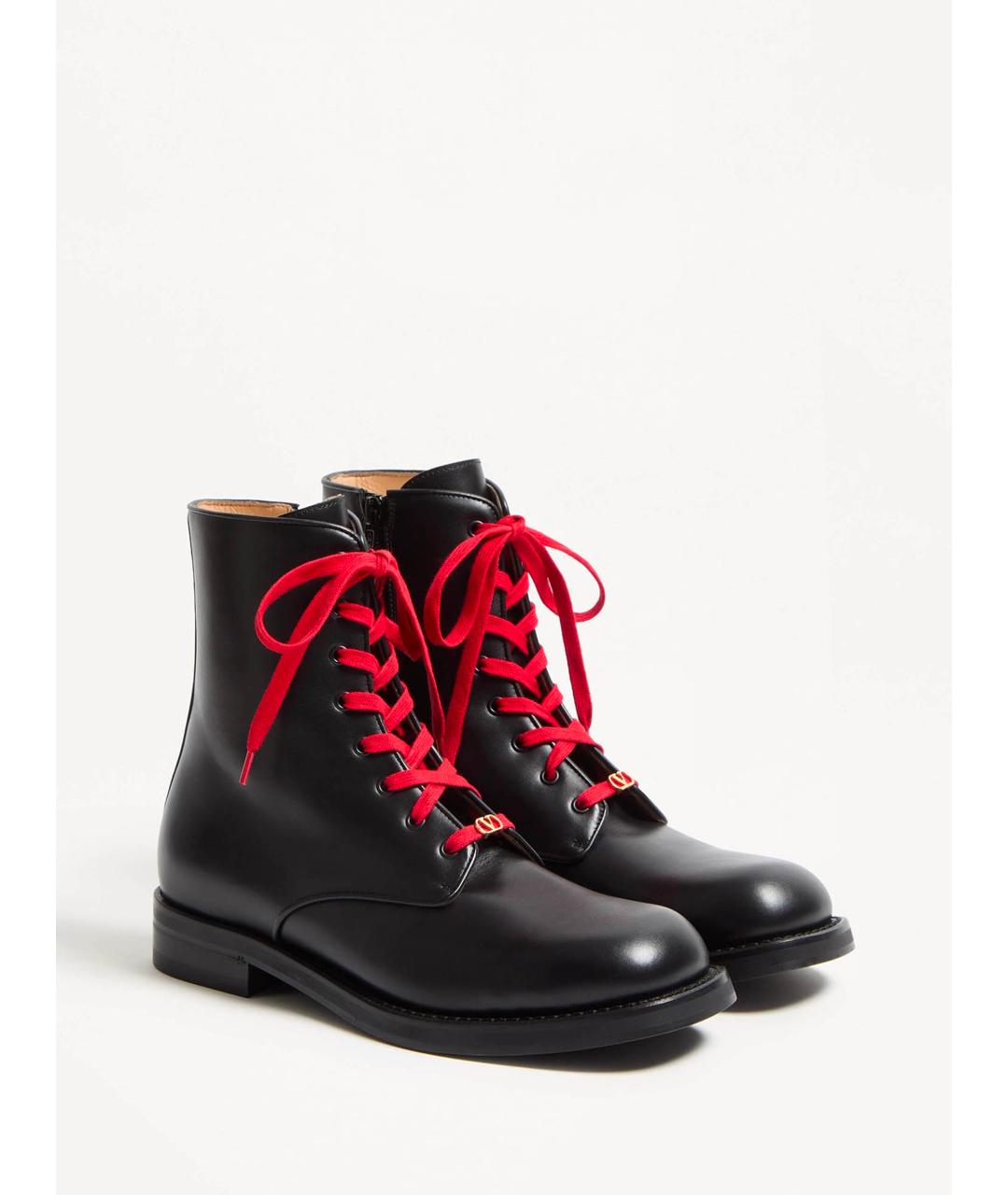 VALENTINO Черные кожаные высокие ботинки, фото 3