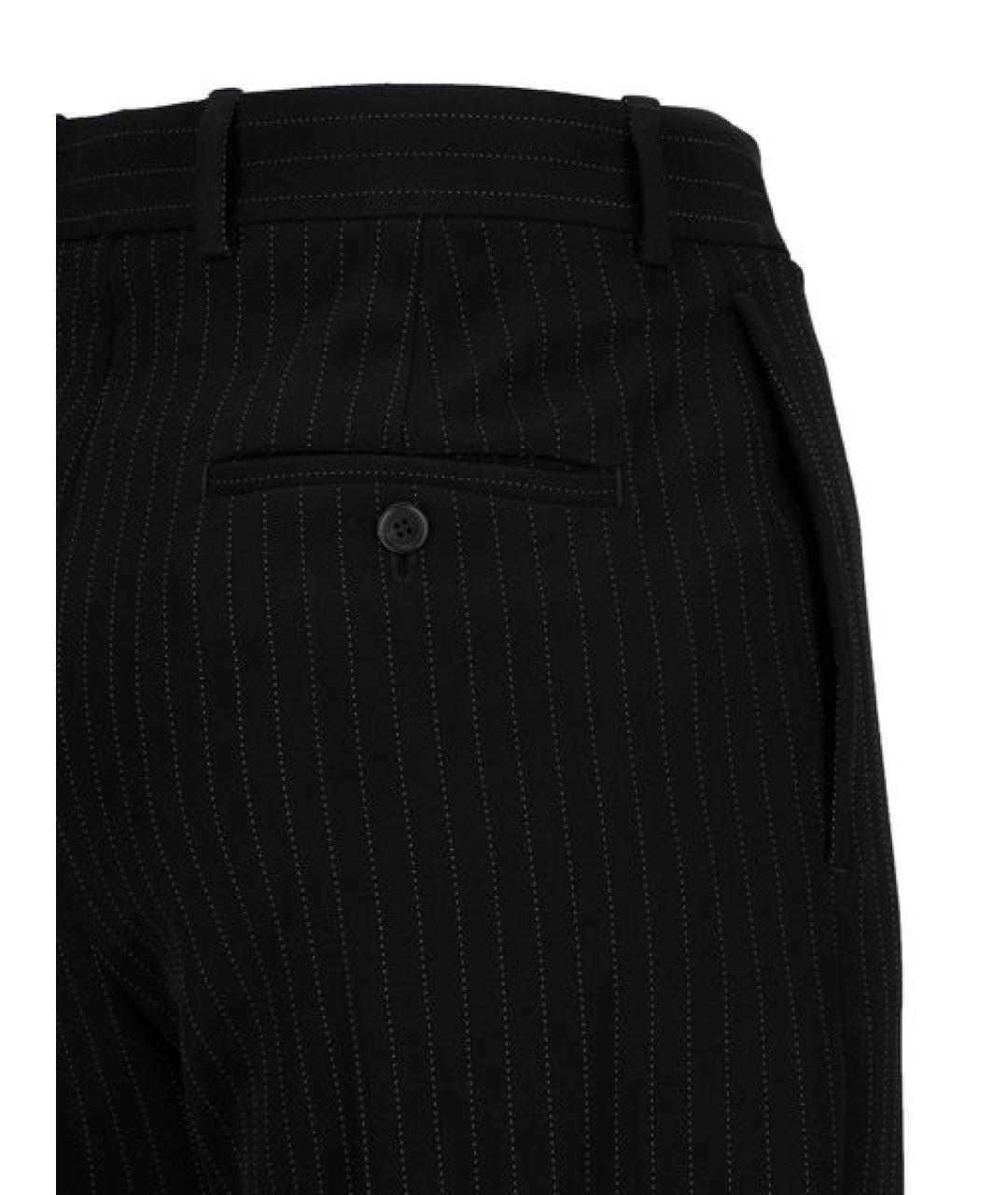 BALENCIAGA Черные шерстяные прямые брюки, фото 3