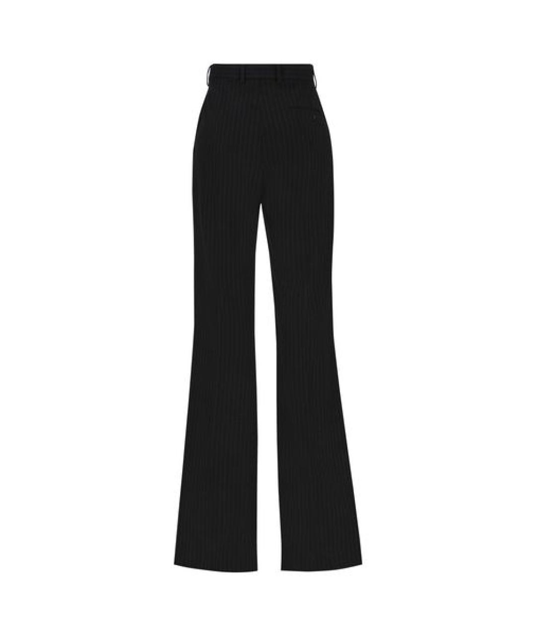 BALENCIAGA Черные шерстяные прямые брюки, фото 2
