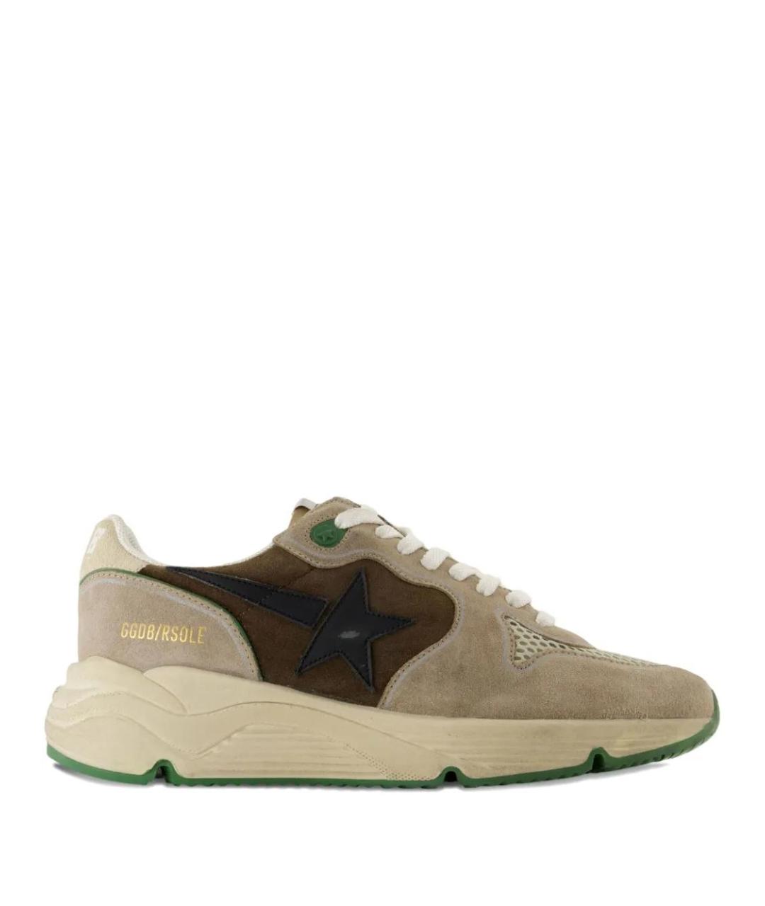 GOLDEN GOOSE DELUXE BRAND Коричневые кожаные низкие кроссовки / кеды, фото 1