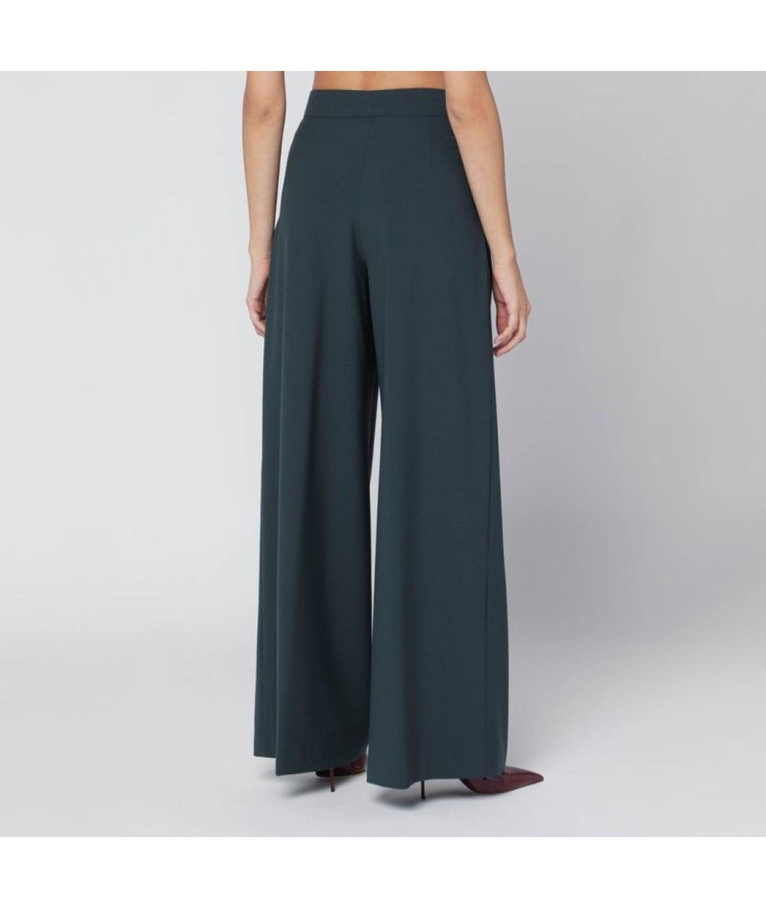 DRIES VAN NOTEN Зеленые полиэстеровые прямые брюки, фото 2