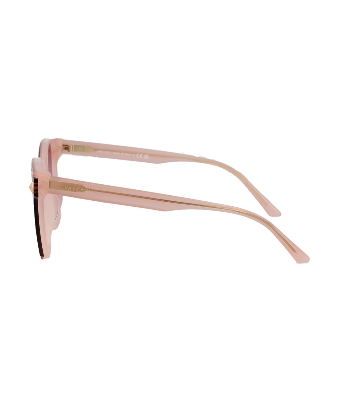 JIMMY CHOO Розовые пластиковые солнцезащитные очки, фото 3