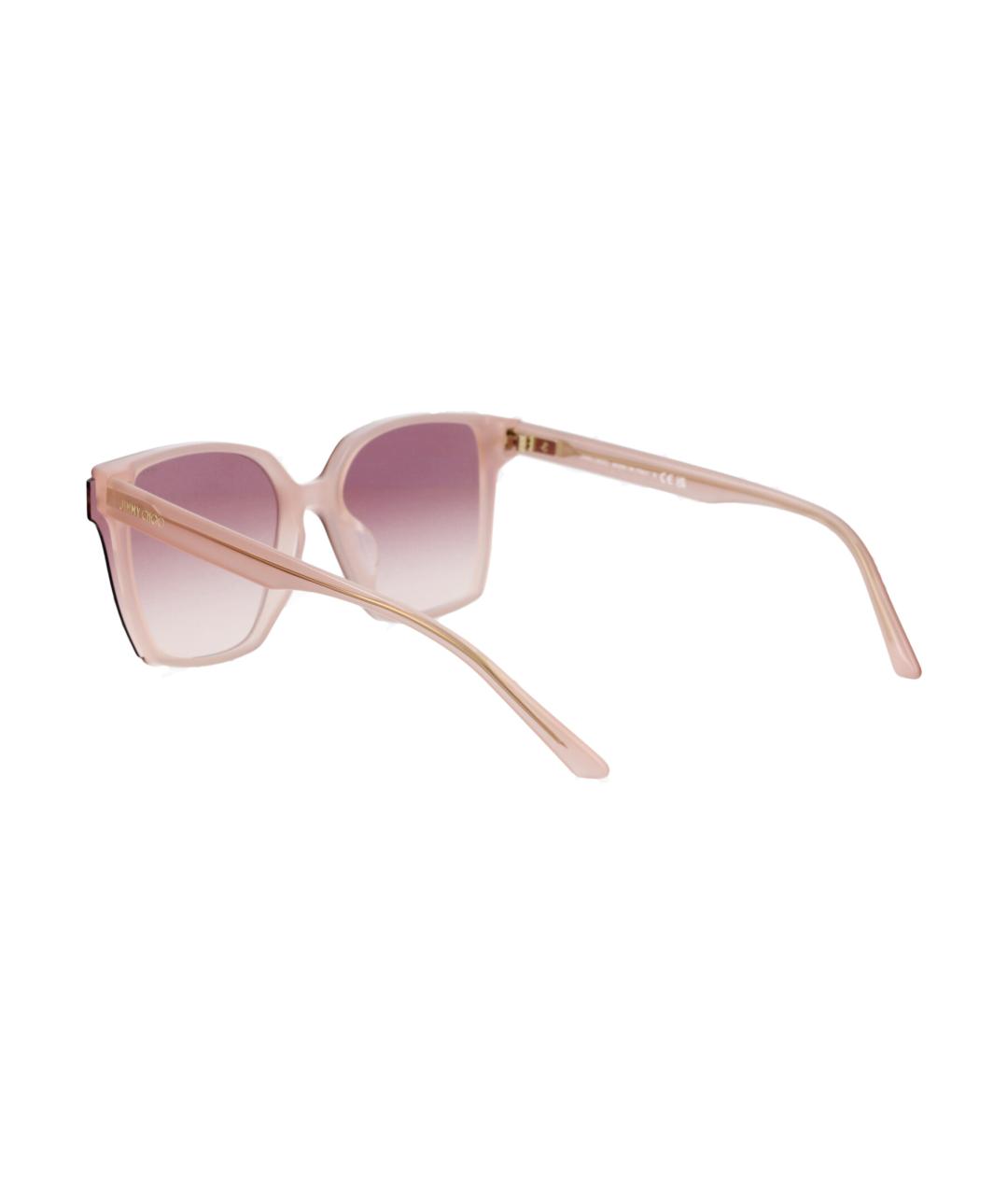 JIMMY CHOO Розовые пластиковые солнцезащитные очки, фото 4