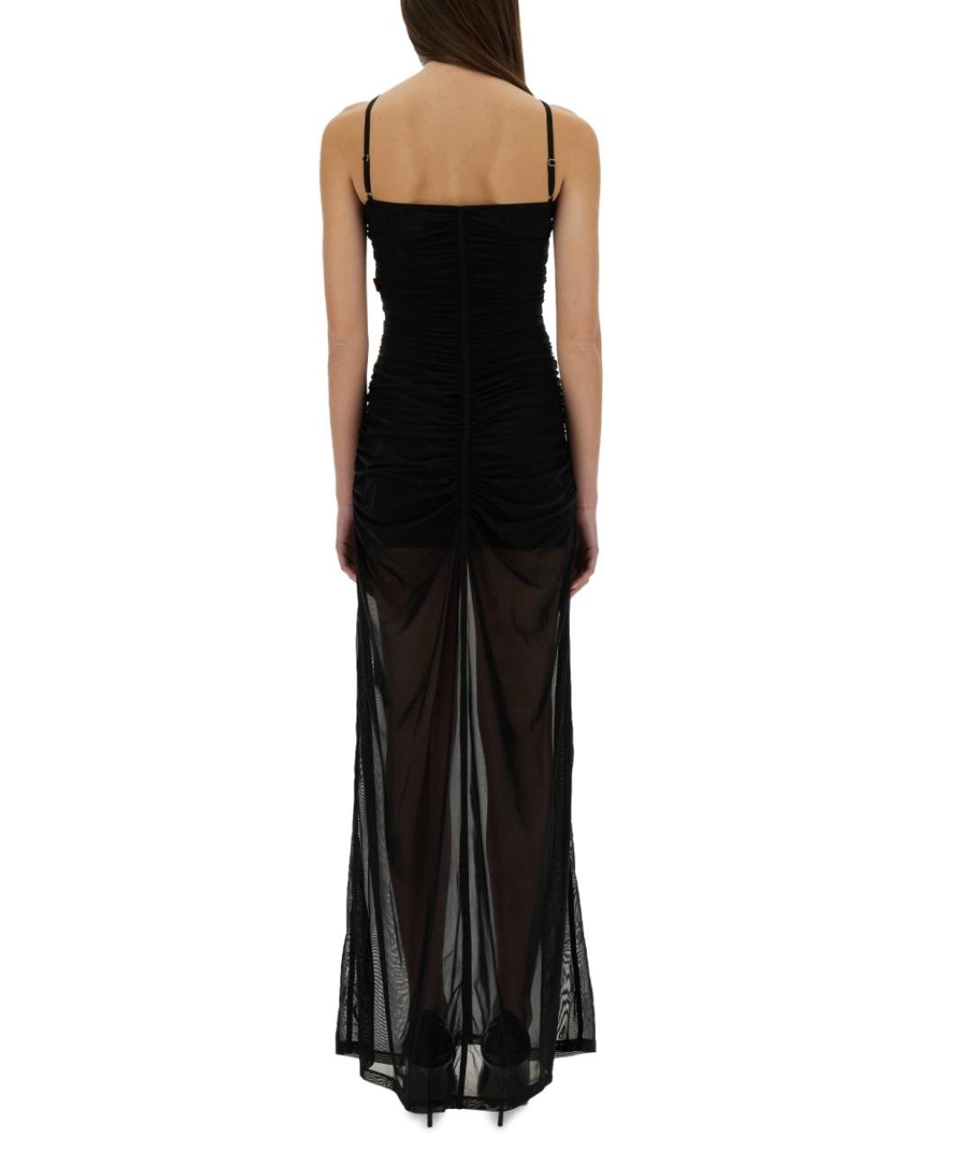DIESEL Черное полиамидовое вечернее платье, фото 4