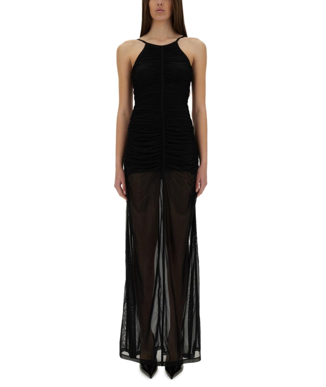 DIESEL Черное полиамидовое вечернее платье, фото 2
