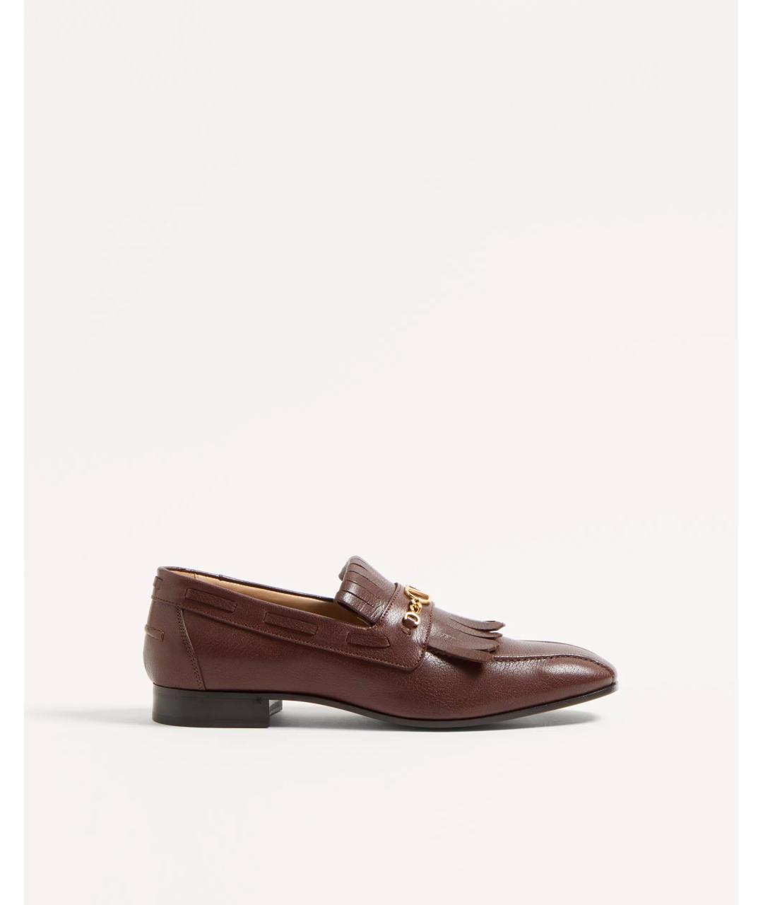 VALENTINO Коричневые кожаные лоферы, фото 4
