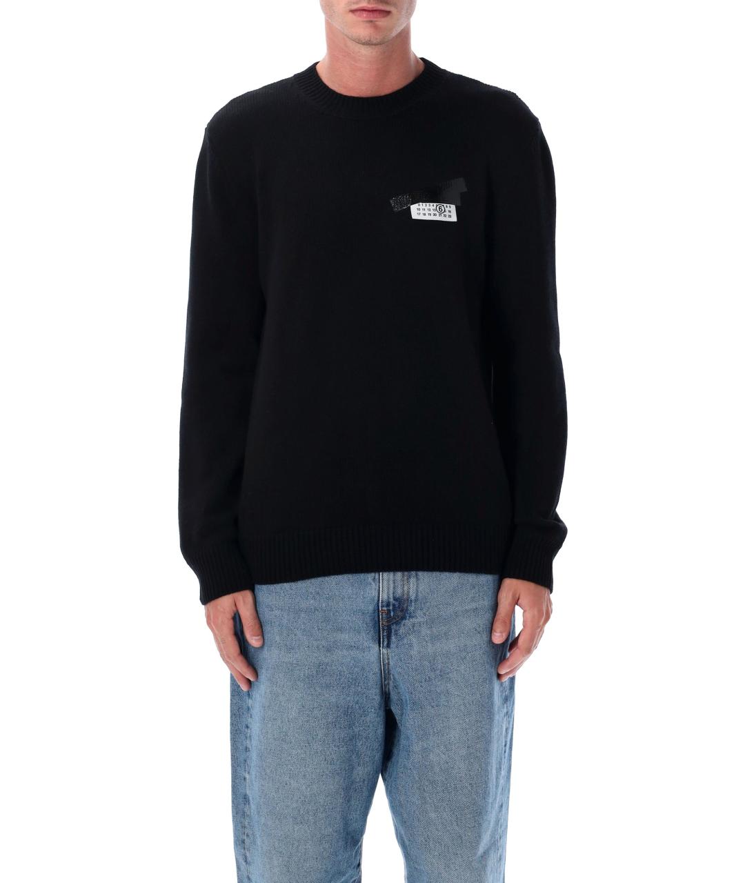 MM6 MAISON MARGIELA Черный шерстяной джемпер / свитер, фото 2