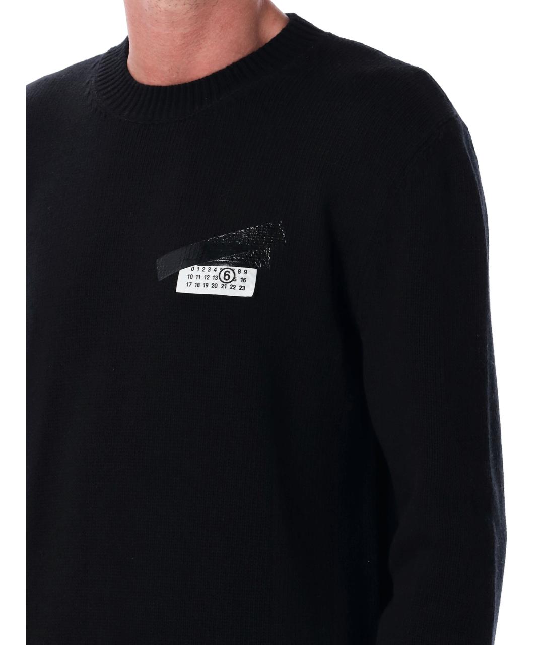 MM6 MAISON MARGIELA Черный шерстяной джемпер / свитер, фото 4