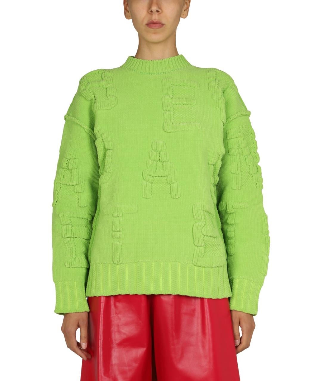 BOTTEGA VENETA Зеленый полиамидовый джемпер / свитер, фото 2