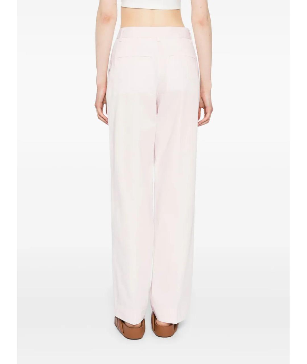 TOTEME Розовые хлопковые прямые брюки, фото 4