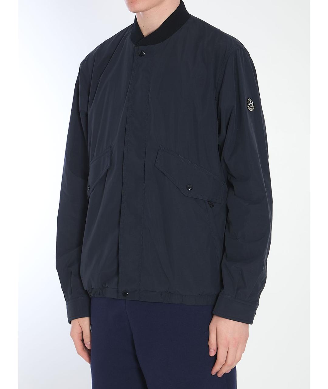 MONCLER Синяя полиэстеровая куртка, фото 4